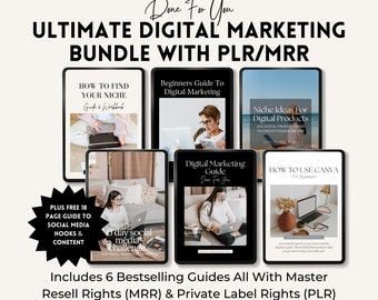 Done For You: Digital Marketing Bundle with Master Resell Rights (MRR) | Done For You Digital Marketing Guides | PLR Digital Products.