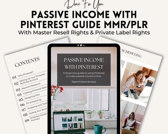 Pinterest Marketing Guide: Passive Income with MRR & PLR (Canva Template)