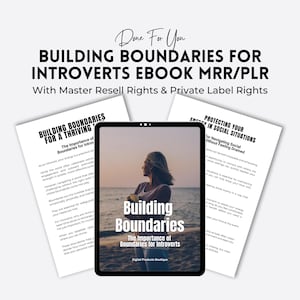 PLR eBook for Self-Help | Building Boundaries For Introverts | Boost Your Confidence | Master Resell Rights | Personal Growth | Self Help.