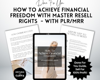 Financial Freedom MRR Guide: Canva Ebook Template (PDF)