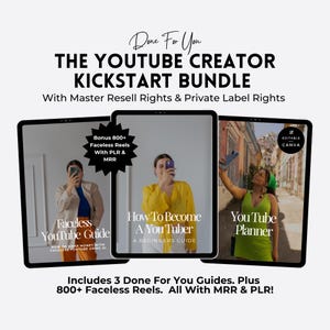 YouTube Influencer Guide | MRR Digital Product for Content Creators | Ebooks & Resources for Social Media Success | You Tube Guides Bundle.