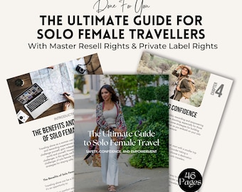 Reseguide för ensamstående kvinnor: Master återförsäljningsrättigheter, Canva-mall (digital nedladdning)