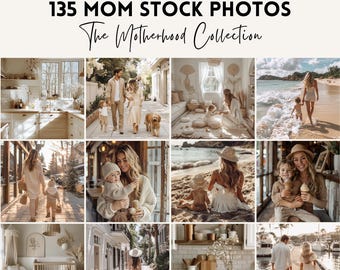 Motherhood Stock Photo Collection. 170 Neutral Family Images for Moms for Social Media.