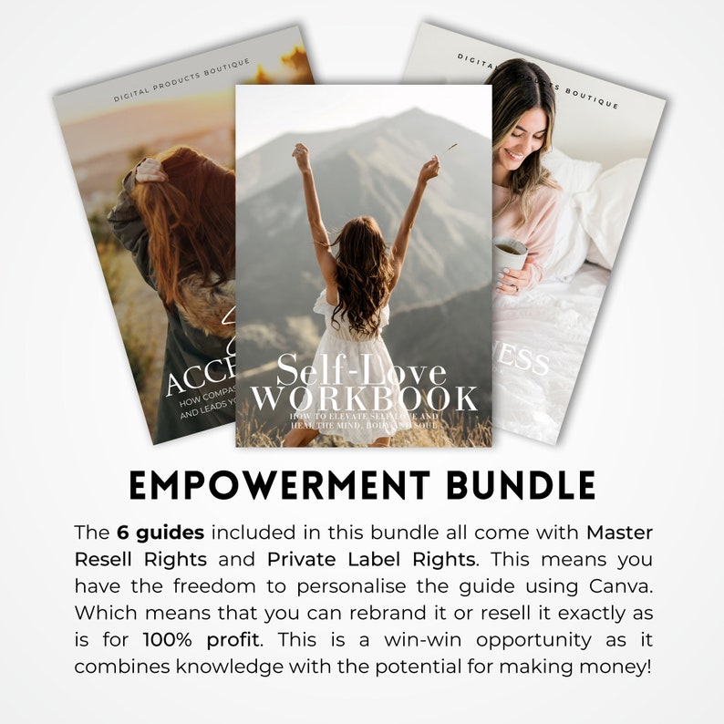 The Mindset Wellness Bundle 6 Growth Guides & Workbooks Master Resell Rights MRR and Private Label Rights PLR Coaches, Therapists. image 2