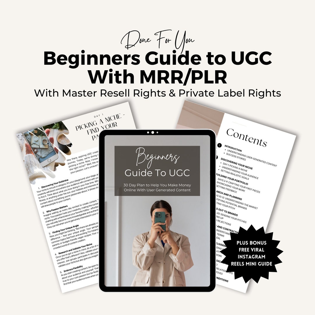 Beginners Guide to UGC: Master Resell Rights (MRR) & Private Label ...