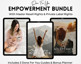 Empowerment Bundle Master Resell Rights | Wellbeing Coach | Wellness Coach | Self Care | Done For You | Holistic Life Coach | Mental Health.