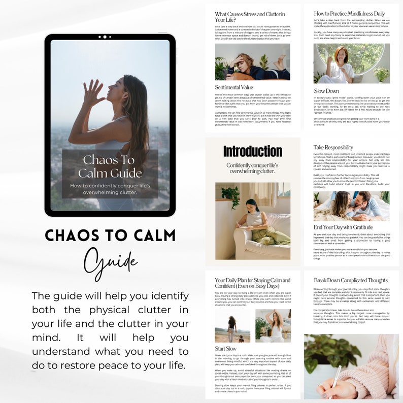 Remain Calm Guide Chaos to Calm Guide: Mindfulness & Decluttering Ebook (PLR/MRR) - Etsy