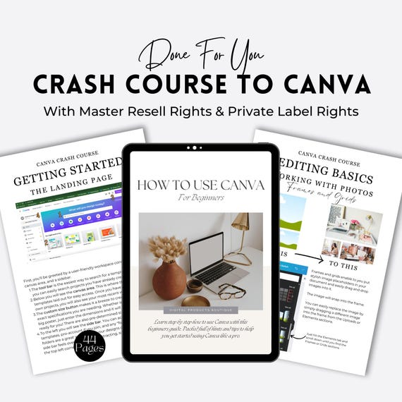 Canva Crash Course: PLR & MRR Digital Guide (DFY)