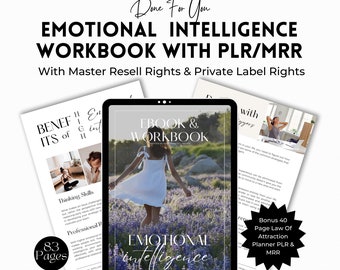 Emotional Intelligence Guide: Workbook & Planner with MRR/PLR (Canva Template)