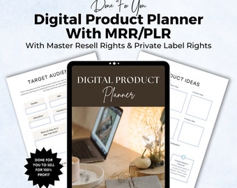 Digital Product Planner With Master Resell Rights | Canva Template | Private Label Rights (PLR) | Done For You Digital Product.