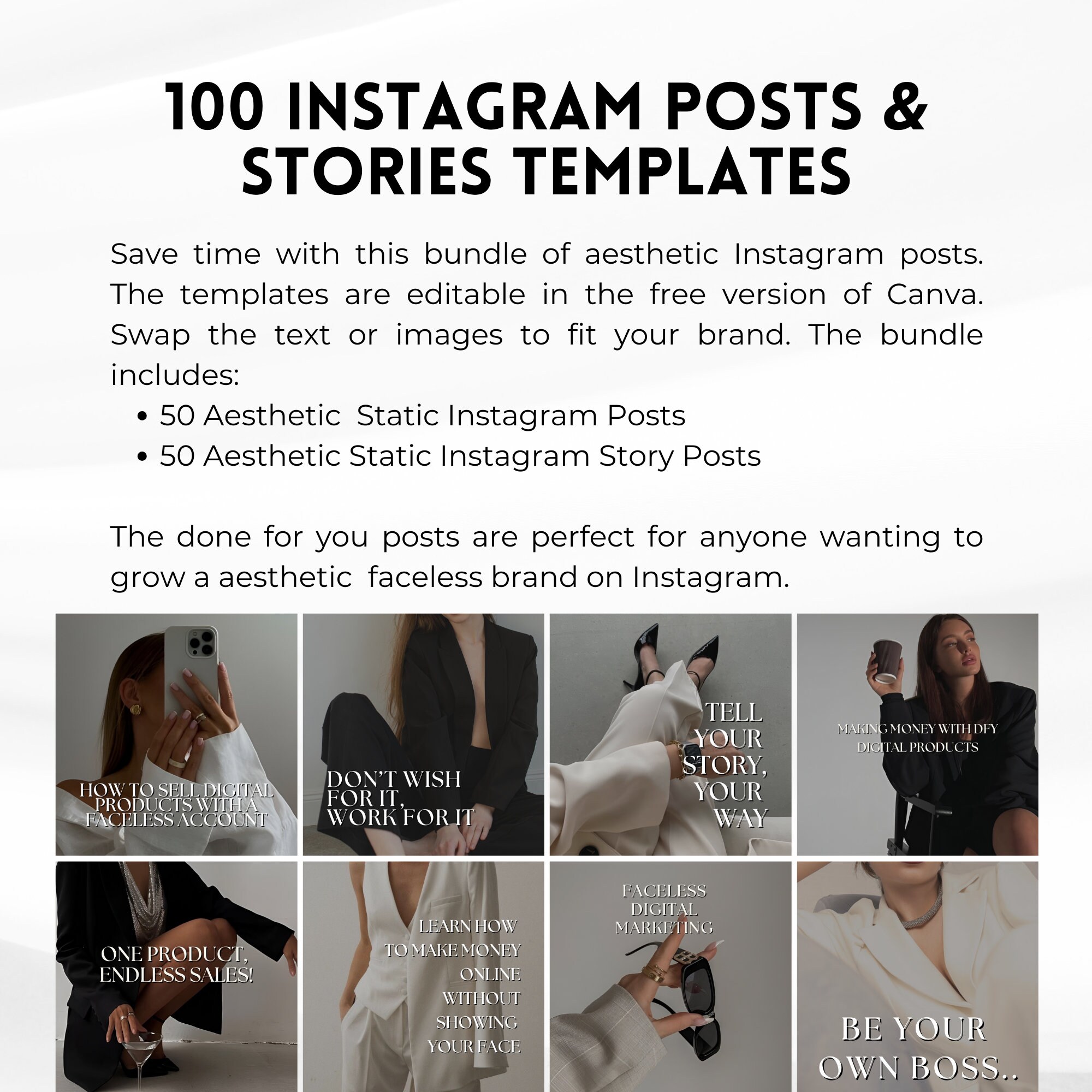 Instagram Post Templates | Canva Editable, MRR (digital Download) - Etsy