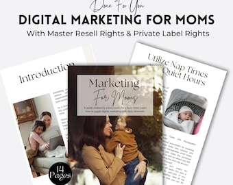 Digitaler Marketingleitfaden für Mütter: MRR, PLR (Canva Editierbar, digitaler Download)
