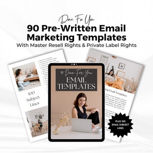 Pre Written Email Marketing Templates For Digital Product Business | Master Resell Rights MRR | Private Label Rights | PLR Digital Product.