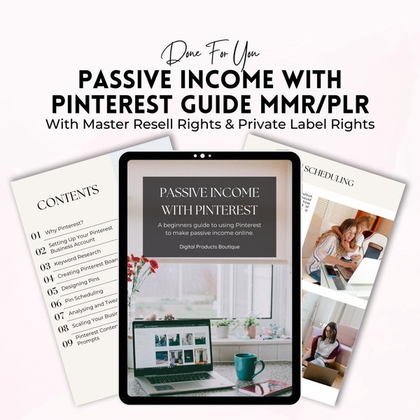 Pinterest Guide Master Resell Rights | Digital Marketing | Passive Income Guide | Done For You Digital Product | Private Label Rights.