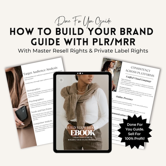 Branding Guide: Faceless Brand Building with PLR & MRR (Canva Template)