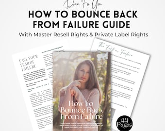 Bounce Back From Failure Guide: MRR PLR Canva Template (44 Pages)