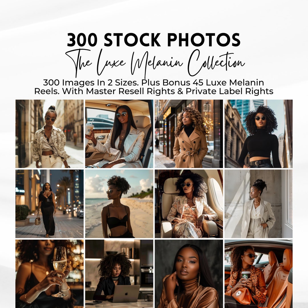 The Melanin Stock Photo Collection With Master Resell Rights MRR and ...