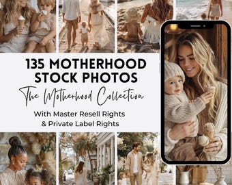 Motherhood Stock Photos | 135 Faceless Images (MRR & PLR Digital Download)