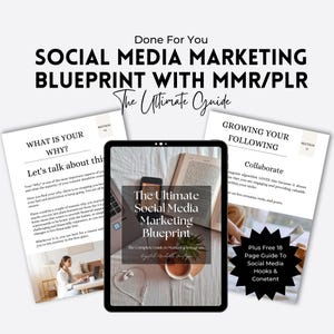 The Ultimate Social Media Marketing Blueprint | Master Resell Rights (MRR) | Private Label Rights (PLR) | Done for You PLR Digital Products.