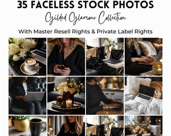 Gilded Glamour Stock Photos | Luxury Faceless Images (MRR & PLR)