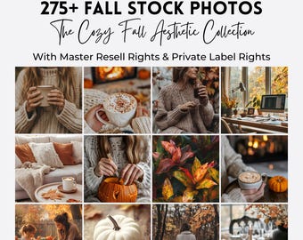 275+ Cozy Fall Stock Photos: MRR & PLR Rustic Autumn Bundle