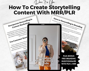 Faceless Digital Marketing | Master Resell Rights (MRR) and Private Label Rights (PLR) | Storytelling Content | Done For You Guide DFY.