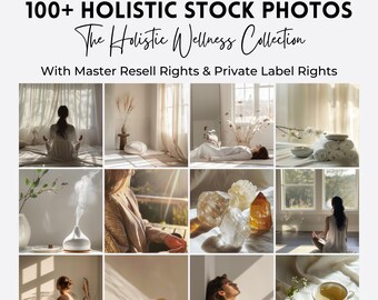 Wellness Stock Photo Bundle | Holistic Images, MRR & PLR (Digital Download)