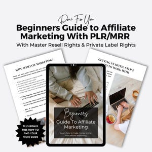Affiliate Marketing Guide MRR | PLR Digital Marketing Course | Master Resell Rights | Passive Income eBook | DFY Marketing Guide.