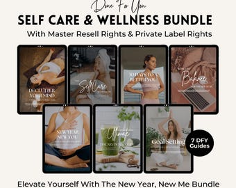 Wellness eBook Bundle: Self-Care Guides, MRR PLR (Digital Download)