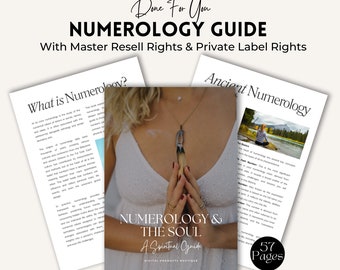 Numerology Guide: Spiritual Workbook & Journal (MRR Digital Download)