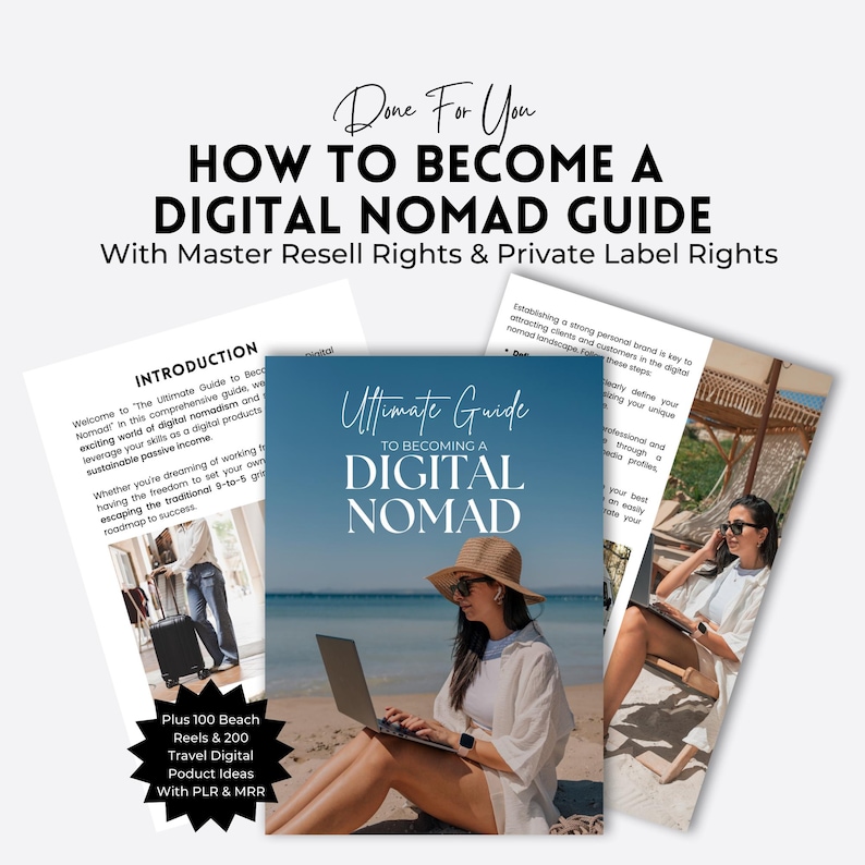 Digital Nomad Guide: Resebok med MRR och PLR (37 sidor) bild 1