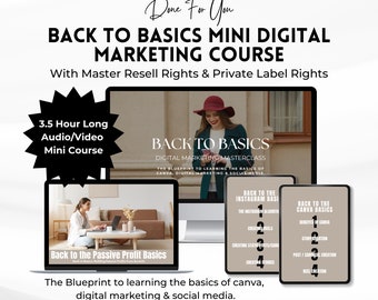 Back to Basics Digital Marketing Course | MRR & PLR (3.5 Hour Video)