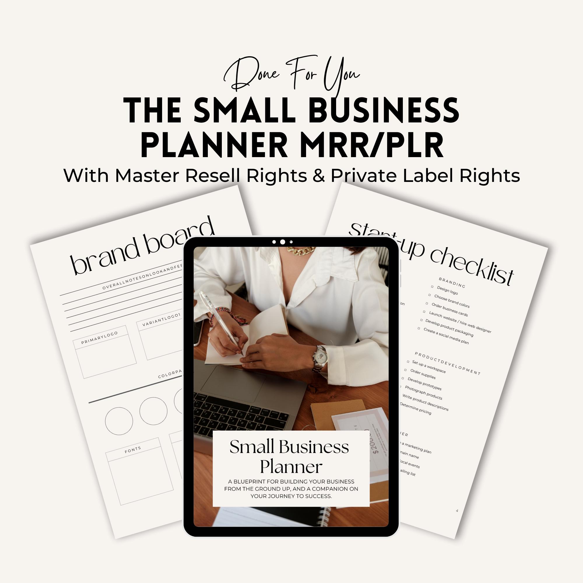 Small Business Planner: Canva Ebook Template (MRR/PLR Digital Product ...