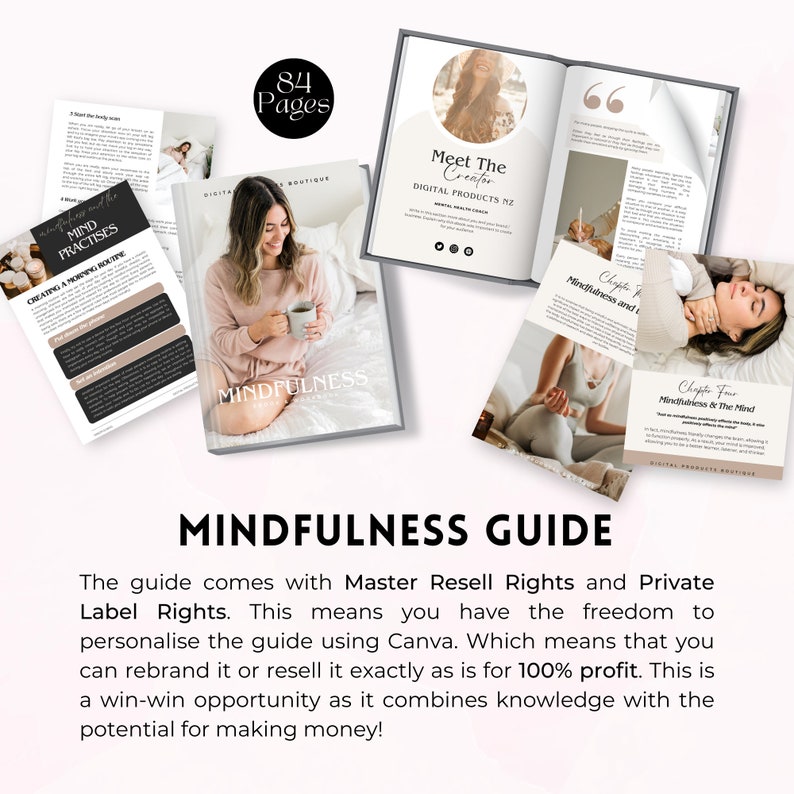 Mindfulness Guide.pdf Mindfulness Ebook & Workbook: PLR/MRR, Wellness Guide (digital Download ...