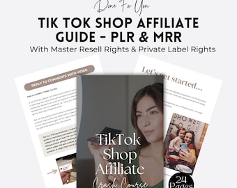 TikTok Shop Affiliate Guide: Canva eBook, PLR & MRR (Digital Download)