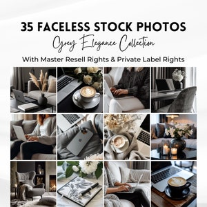 35 Faceless Stock Photos | Master Resell Rights (MRR) | Lifestyle Image Bundle | Work from Home | Private Label Rights (PLR).