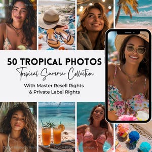 Summer Faceless Stock Photos | Tropical Aesthetic Images for Instagram | Faceless Marketing Content | Beach Lifestyle Photos | PLR MRR.