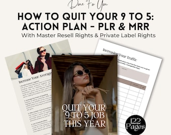 Quit Your 9 to 5 Ebook: Action Plan, MRR PLR (Digital Download)