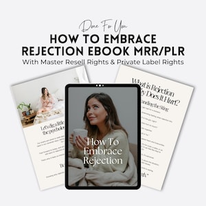 MRR PLR eBook Mental Health | Self Care eBook Guide | Embrace Rejection | Self Help PLR Digital Products | Master Resell Rights for Coaches.