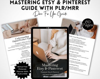 Mastering Etsy and Pinterest Guide With Master Resell Rights | Pinterest Marketing Strategy | Social Media Marketing | DFY Etsy Guide.