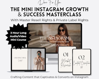 Instagram Growth Masterclass: MRR & PLR Digital Marketing Course (Digital Download)