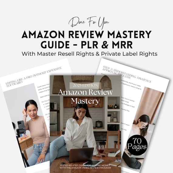 Amazon Video Review Mastery Guide: PLR & MRR eBook (Digital Download)