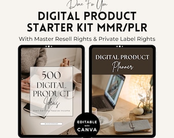 Digital Product Starter Kit with Master Resell Rights (MRR) and Private Label Rights (PLR) | DFY Digital Marketing Product | Canva Template.