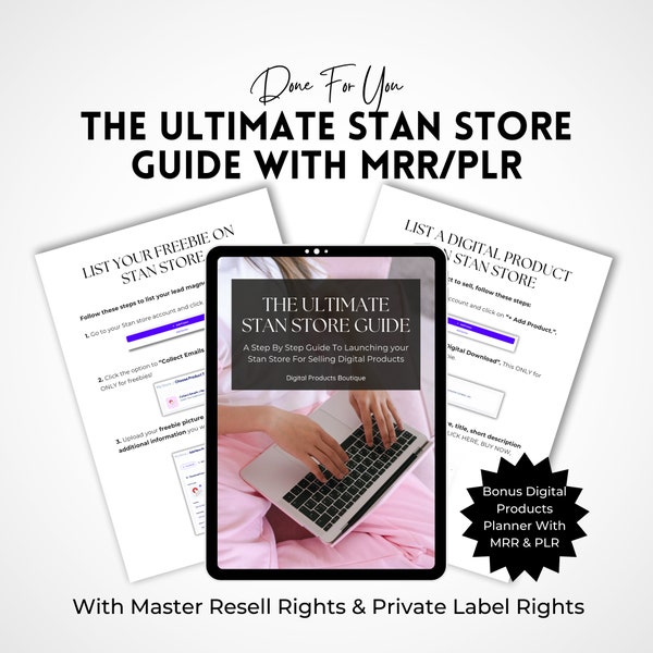 The Ultimate Stan Store Guide with Master Resell Right MRR and Private Label Rights PLR | DFY Digital Marketing Product | Lead Magnet.