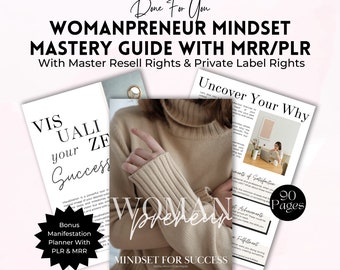 Womenpreneur eBook | Master Resell Rights | Entrepreneur Mindset | Editable Canva Template | Done For You PLR eBook | Private Label Rights.