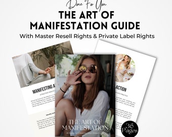 Manifestation Guide: Self Improvement eBook with MRR & PLR (Canva Template)