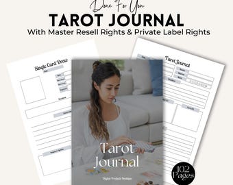 Tarot Journal: 103-Page Printable Canva Template (MRR)