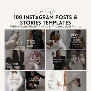 Instagram Templates MRR | Aesthetic Canva Templates | Editable Social Media Designs | Digital Marketing Resources | PLR Instagram Posts.