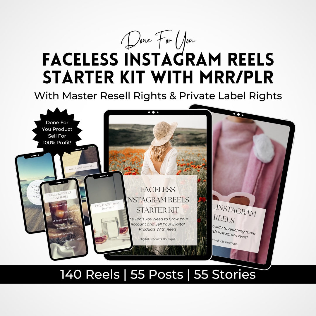 Faceless Instagram Posts & Reels Master Resell Rights Faceless ...