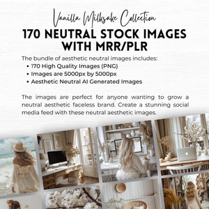 ベージュのストック写真。MRR と PLR を備えた、ソーシャル メディア向けの顔のないマーケティング画像 170 枚。 画像 2